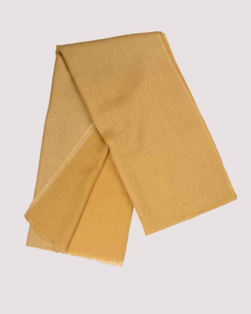 Pashmina Wool Diamond Weave Ombre Muffler in Yellow